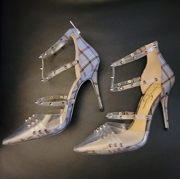 Fashionable Plaid Heels - Picture 2 of 7
